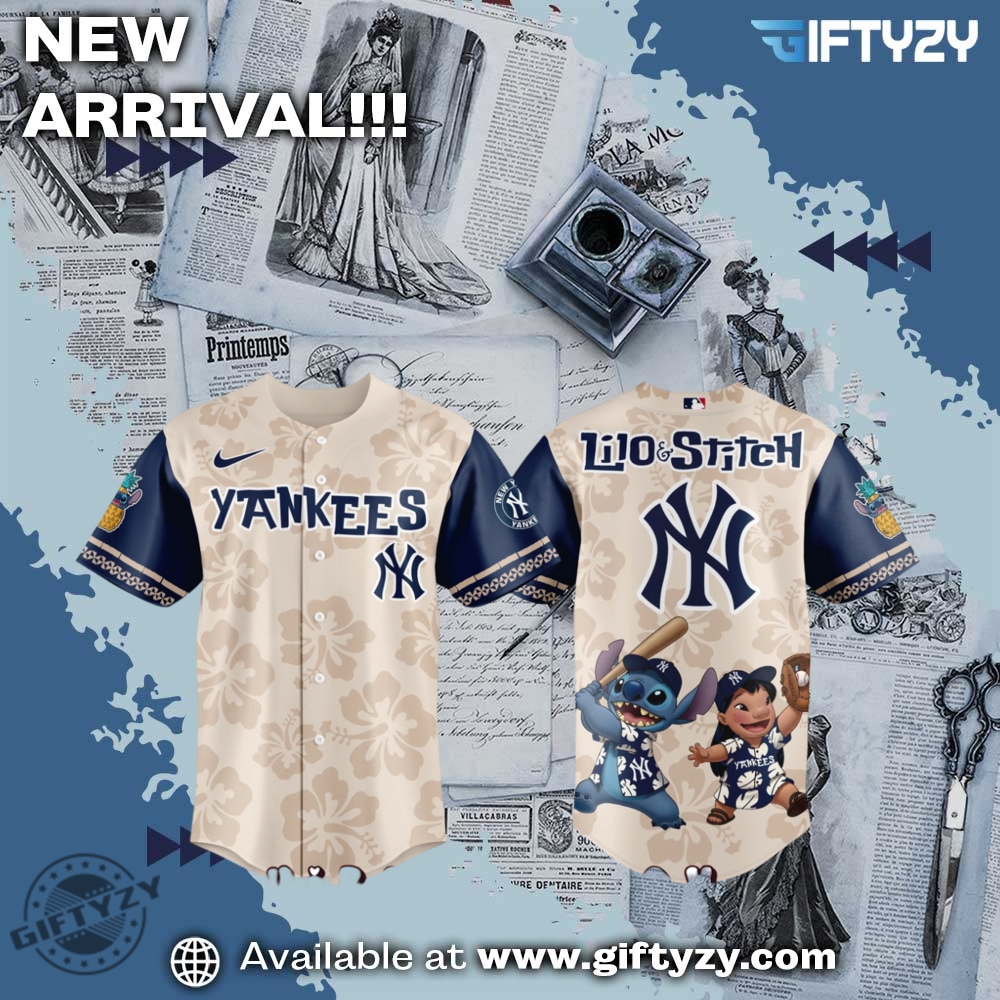 Mlb New York Yankees X Lilo  Stitch Movie 3D Baseball Jersey 2025