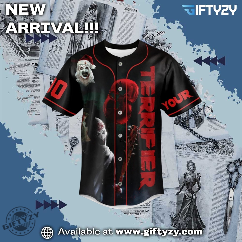 Terrifier 3 Personalized Custom Name 3D Baseball Jersey