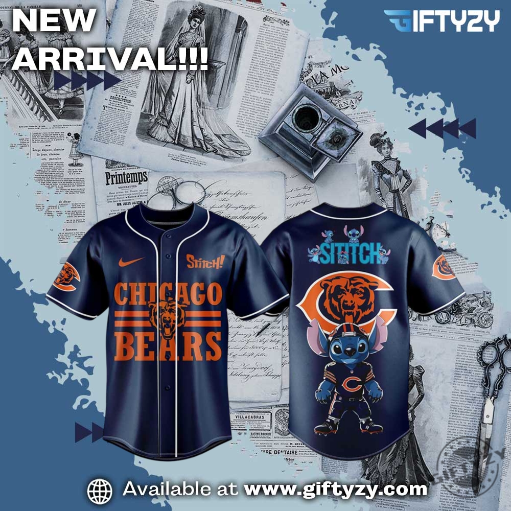 NFL Football Teams x Movie Baseball Jersey 3 Chicago Bears Nfl X Stitch Movie Baseball Jersey