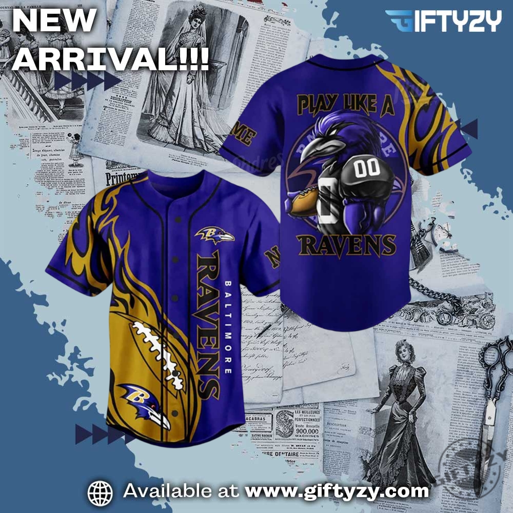 NFL Football Teams x Movie Baseball Jersey 15 Nfl Football Baltimore Ravens Custom Name Baseball Jersey