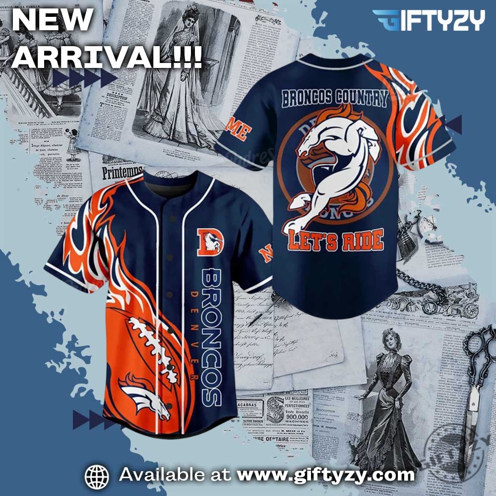 NFL Football Teams x Movie Baseball Jersey 18 Nfl Football Denver Broncos Custom Name Baseball Jersey