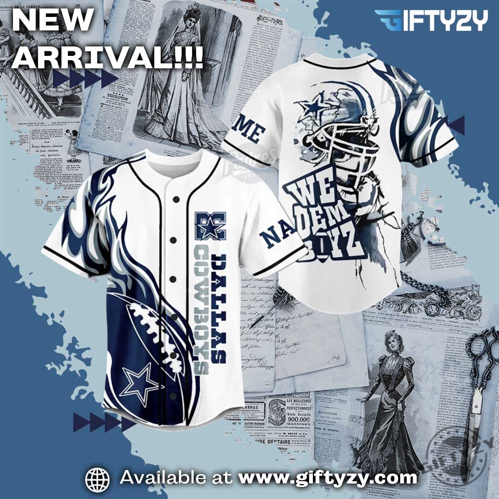 NFL Football Teams x Movie Baseball Jersey 20 Nfl Football Dallas Cowboys We Dem Boyz Custom Name Baseball Jersey
