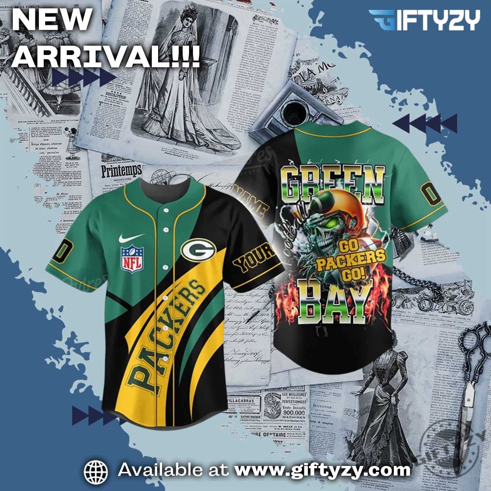 NFL Football Teams x Movie Baseball Jersey 24 Nfl Football Green Bay Packers Custom Name Baseball Jersey