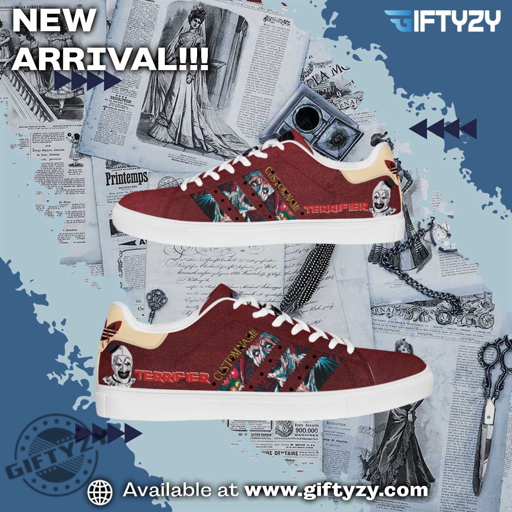Terrifier Art The Clown Personalized Custom Name Stan Smith Shoes