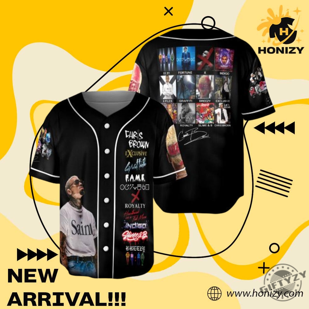 Chris Brown Singer Breezy Bowl Tour Baseball Jersey