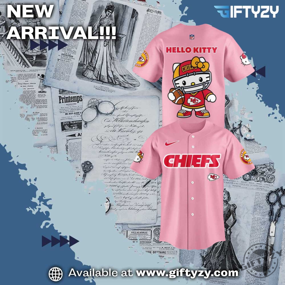 Kansas City Chiefs Nfl Hello Kitty Movie Pink Baseball Jersey Outfit