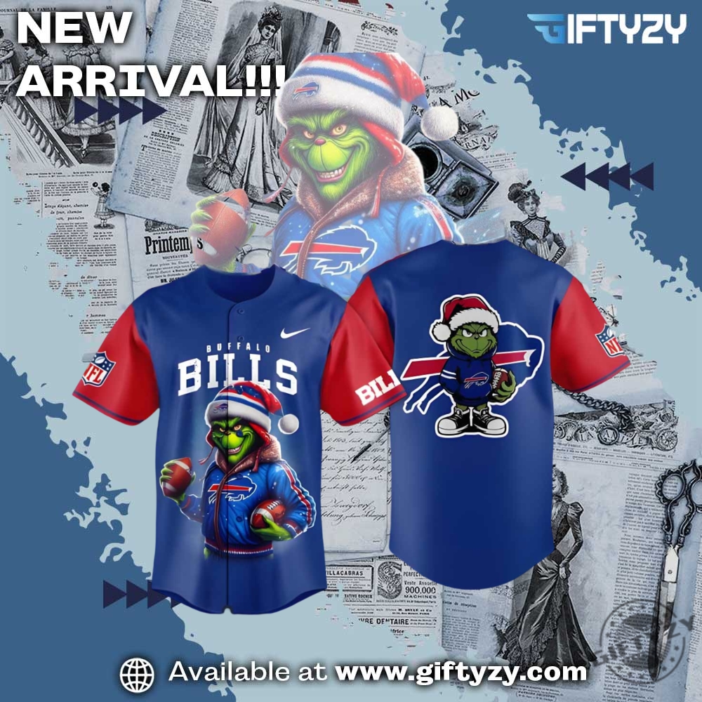 Buffalo Bills Nfl The Grinch Christmas Movie Baseball Jersey Outfit