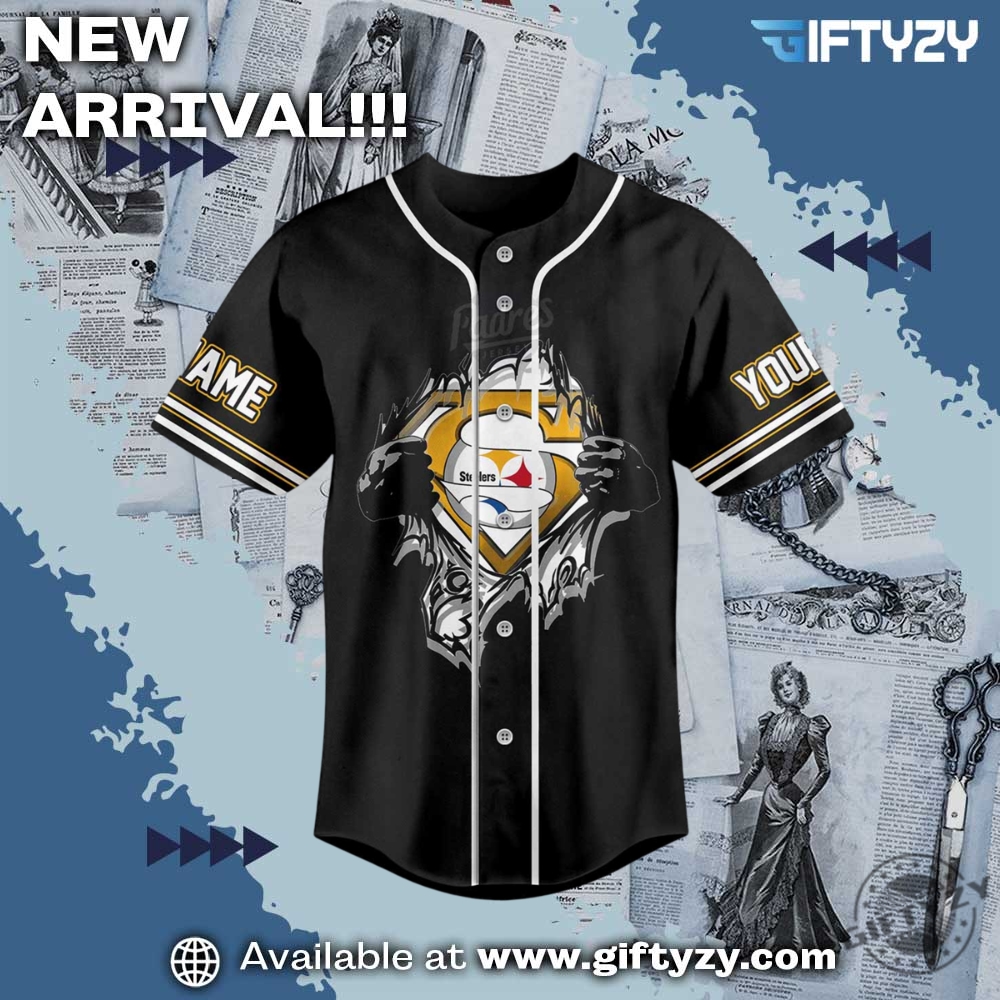 The Pittsburgh Steelers Nfl Wave Your Terrible Towel Here We Go Custom Name Baseball Jersey Outfit 4 The Pittsburgh Steelers NFL Wave Your Terrible Towel Here We Go Custom Name Baseball Jersey Outfit
