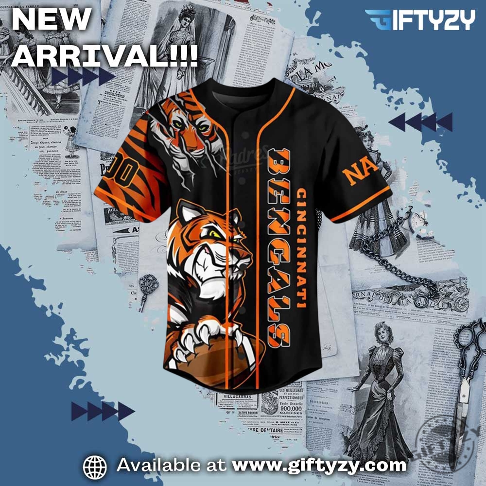 Nfl Cincinnati Bengals Custom Name Football Baseball Jersey 4 NFL Cincinnati Bengals Custom Name Football Baseball Jersey