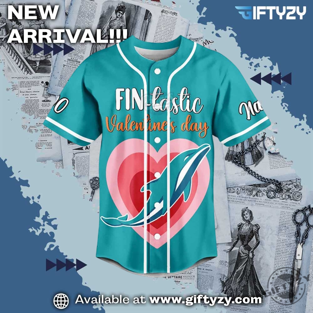 Nfl Football Valentine Day Miami Dolphins Baseball Jersey 5 NFL Football Valentine Day Miami Dolphins Baseball Jersey