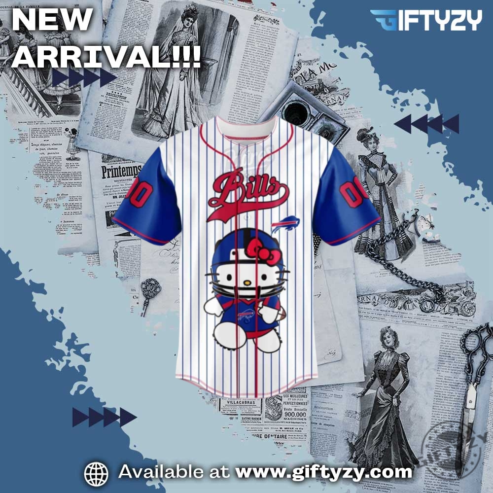 Buffalo Bills Mlb Hello Kitty Movie Special Edition Baseball Jersey Outfit 4 Buffalo Bills MLB Hello Kitty Movie Special Edition Baseball Jersey Outfit