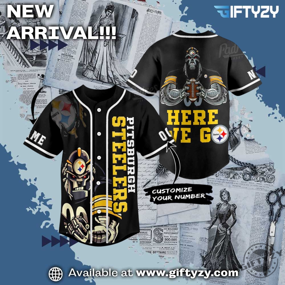 Pittsburgh Steelers Nfl Here We Go Custom Name Baseball Jersey Outfit