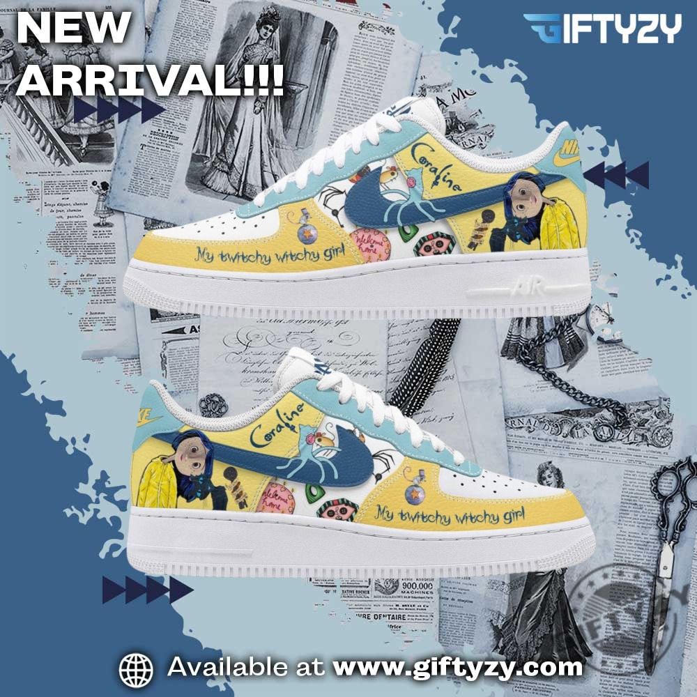 Coraline Movie My Twitchy Witchy Girl Air Force 1 Shoes giftyzy 1