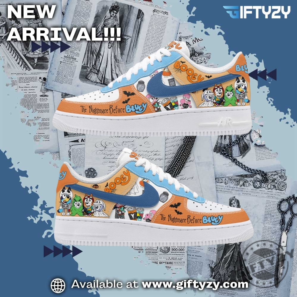 Bluey Movie Halloween The Nightmare Before Bluey Film Booey Air Force 1 Shoes