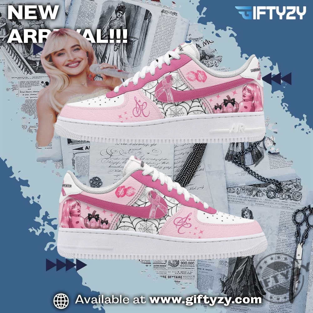 Sabrina Carpenter Music In Halloween Beat Breast Cancer Air Force 1 Shoes