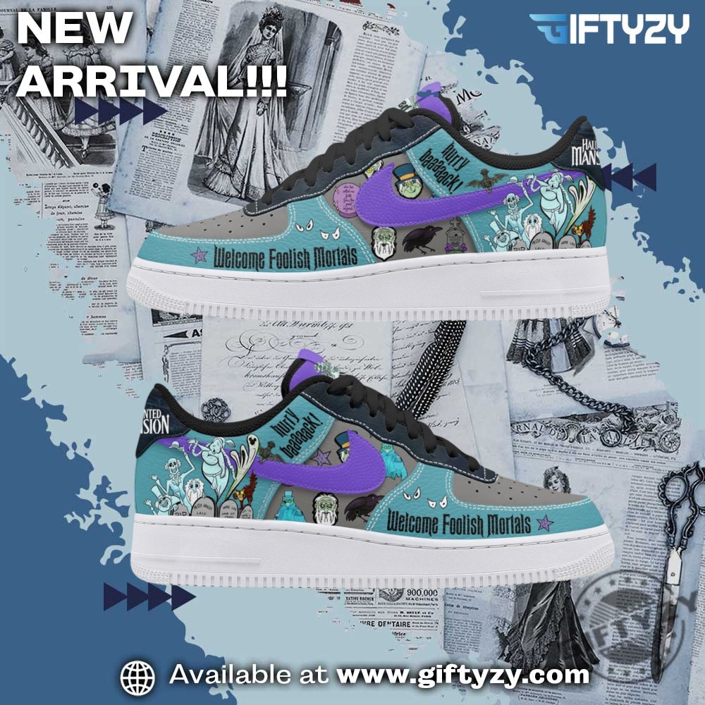 Halloween Haunted Mansion Movie Welcome Foolish Mortals Air Force 1 Shoes