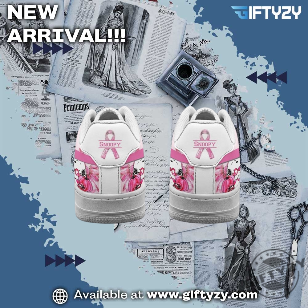 Snoopy Boo In Halloween Movie Beat Breast Cancer Air Force 1 Shoes 4 Snoopy Boo In Halloween Movie Beat Breast Cancer Air Force 1 Shoes