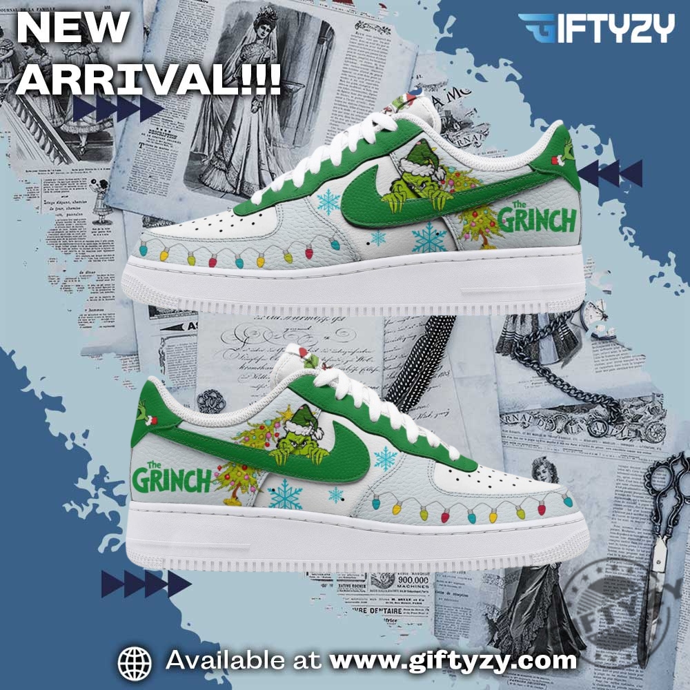 The Grinch Movie Steal Christmas Light Air Force 1 Shoes