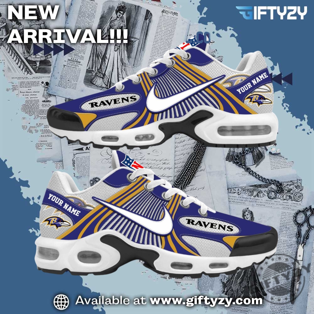 Baltimore Ravens Nfl Football New Season 2025 Air Max Shoes