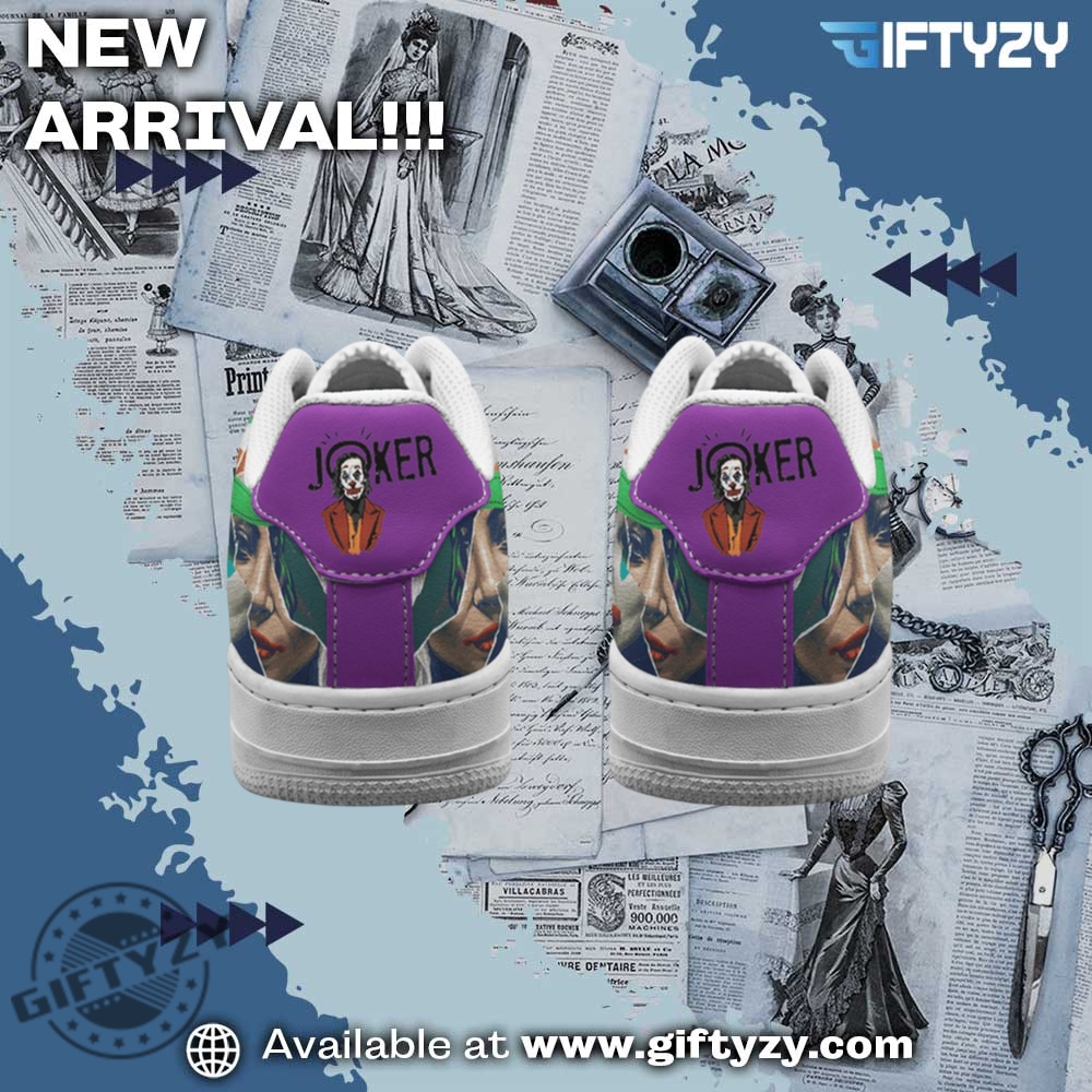 Joker Dc Comic Folie A Deux Lady Gaga Music Harley Quinn Joaquin Phoenix Movie Air Force 1 Shoes 5 Joker DC Comic Folie A Deux Lady Gaga Music Harley Quinn Joaquin Phoenix Movie Air Force 1 Shoes