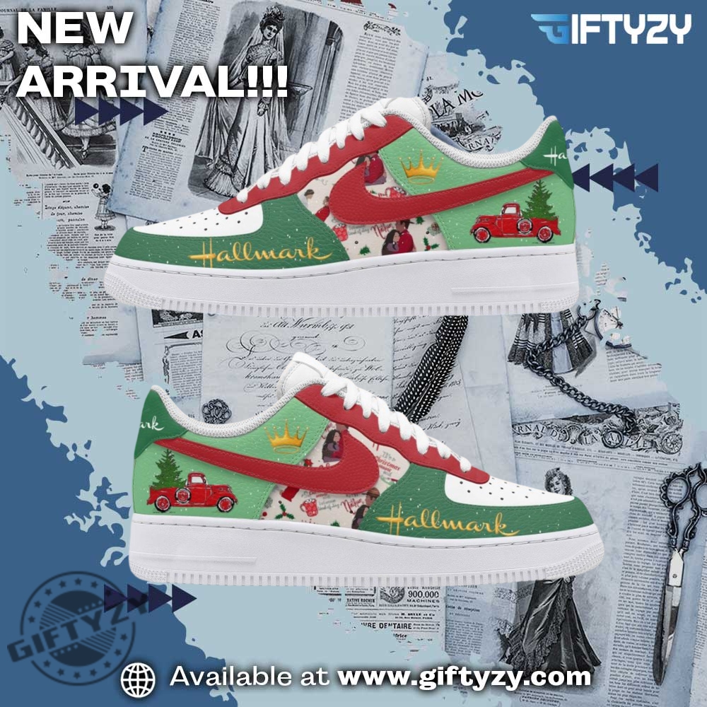 The Latest Trend in Graphic Shoes 13 Hallmark Christmas Celebration Air Force 1 Shoes