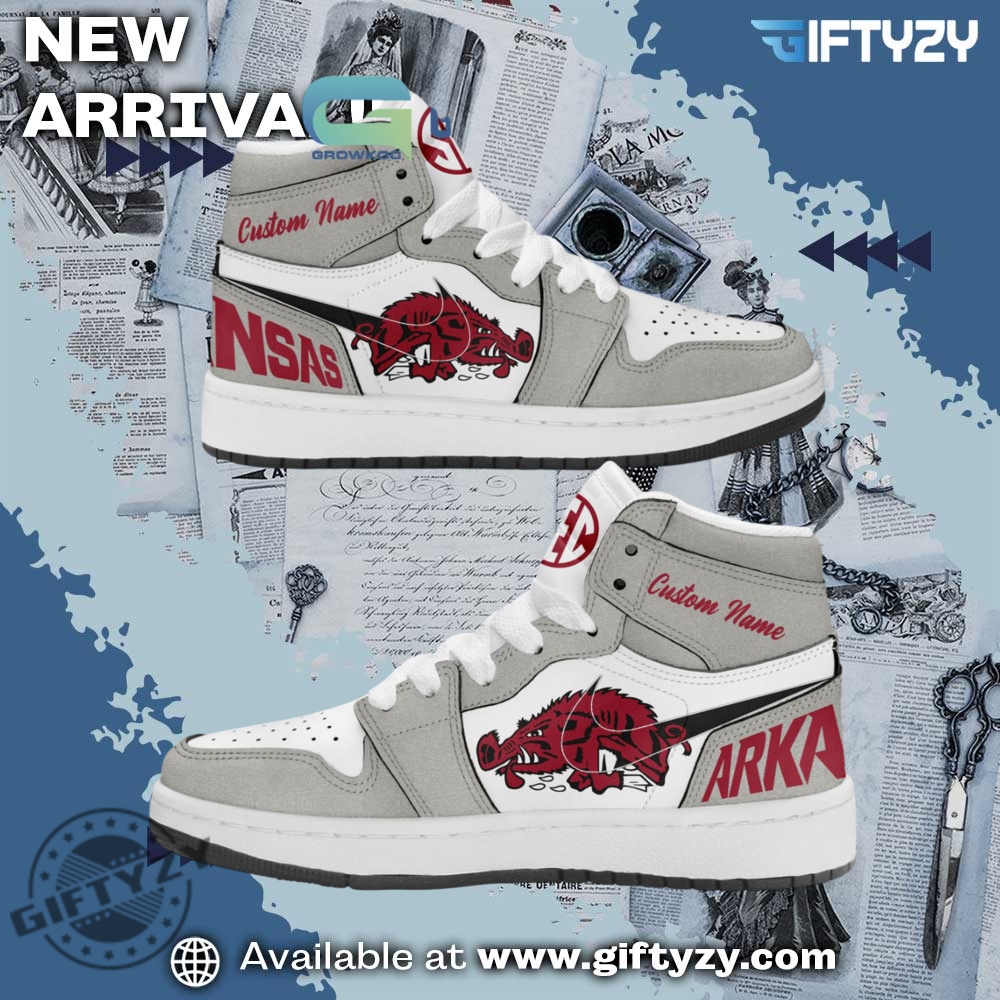 The Latest Trend in Graphic Shoes 16 Arkansas Razorbacks Ncaa Go Pigs Arkansas Personalized Air Jordan 1 Shoes