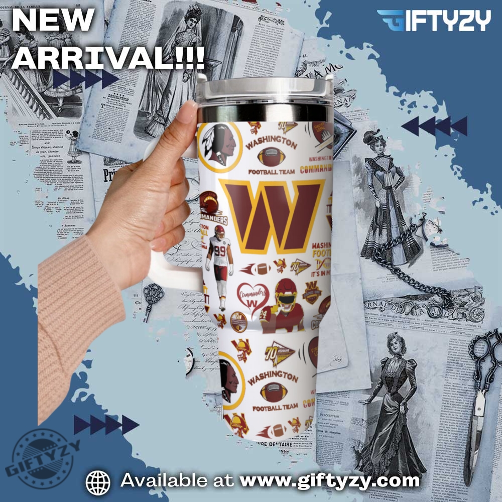 Nfl Sports Football Washington Commanders Custom Stanley Cup Tumbler With Handle giftyzy 1