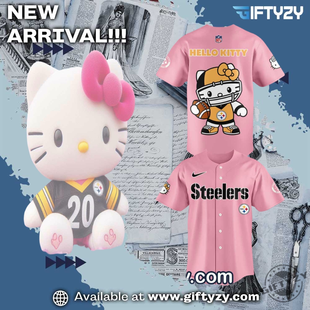 NFL Sports Football Club Jersey 5 Pittsburgh Steelers Nfl Football X Hello Kitty Pink Baseball Jersey Outfit