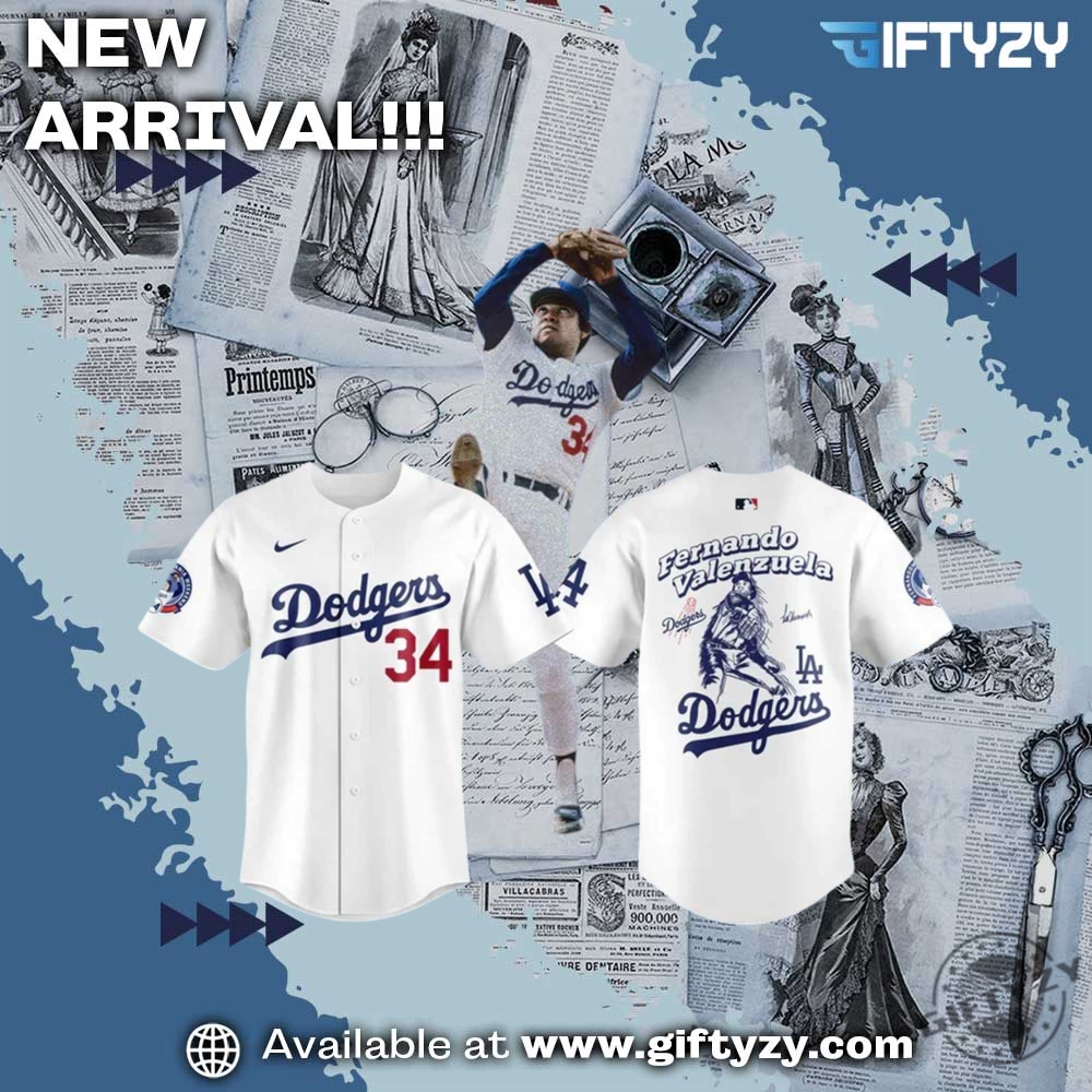 NFL Sports Football Club Jersey 14 Fernando Valenzuela Los Angeles Dodgers Mlb 3D Art Baseball Jersey