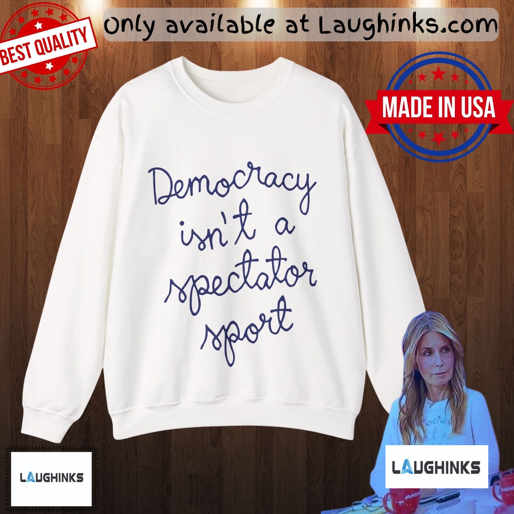 Democracy is not a spectator sport shirt nicole wallace tshirt sweatshirt hoodie