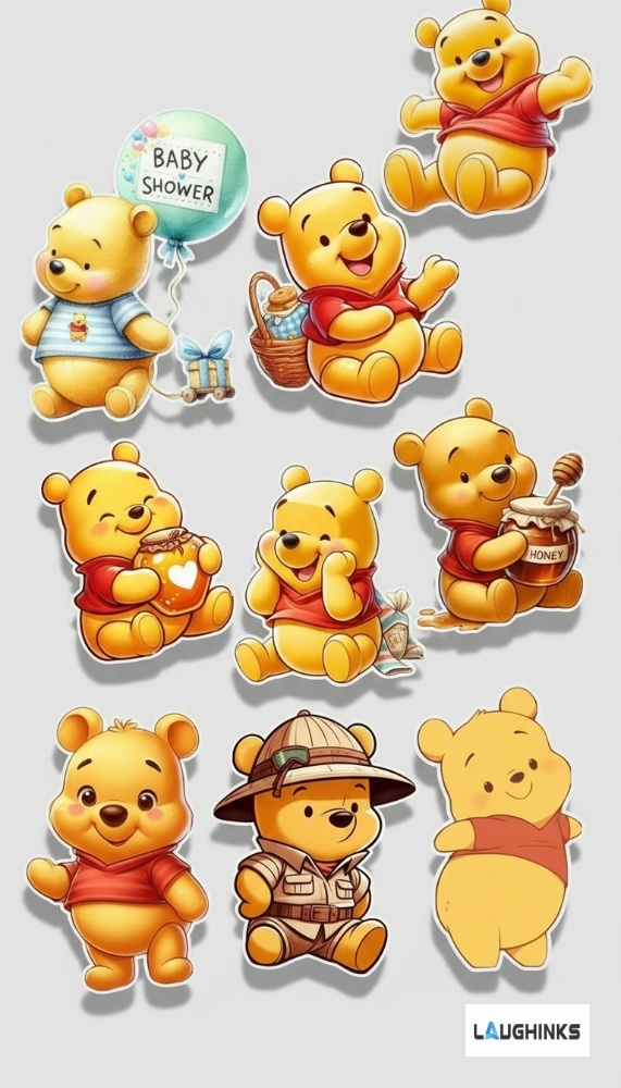 Custom name Winnie The Pooh Crocs charms set with clogs for kids adults