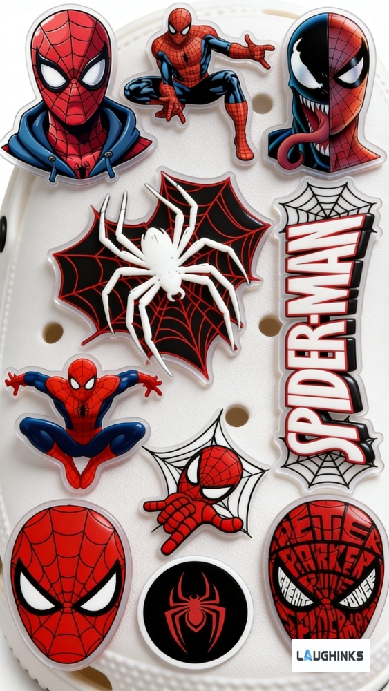Custom Name Spiderman Crocs Charm Set 10pcs with Clogs