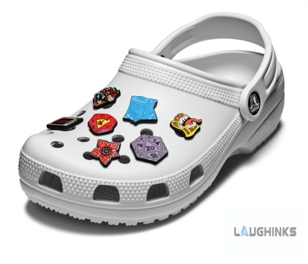 stranger things hellfire club classic crocs charm set with clogs