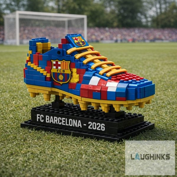 fc barcelona football boot building block set