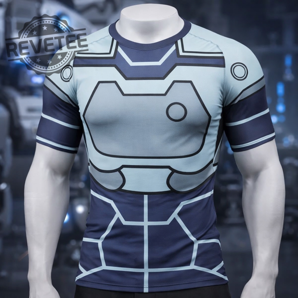 Tech Jacket Invincible Tv Series Short Sleeve Rash Guard Compression Shirt