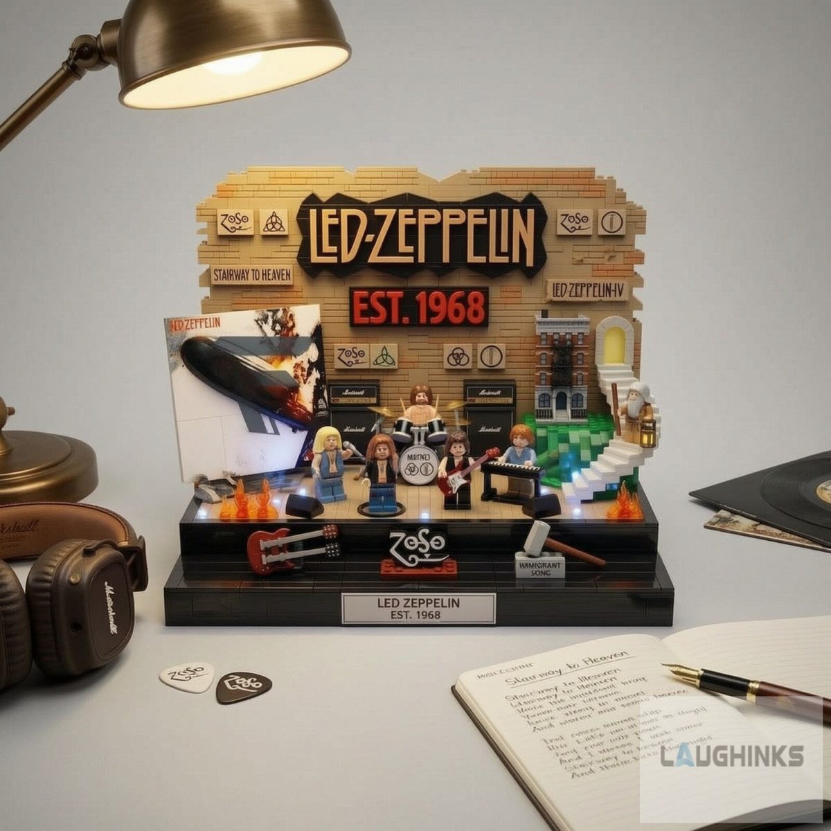 Led Zeppelin EST 1968 Iconic Moments Building Blocks | Laughinks