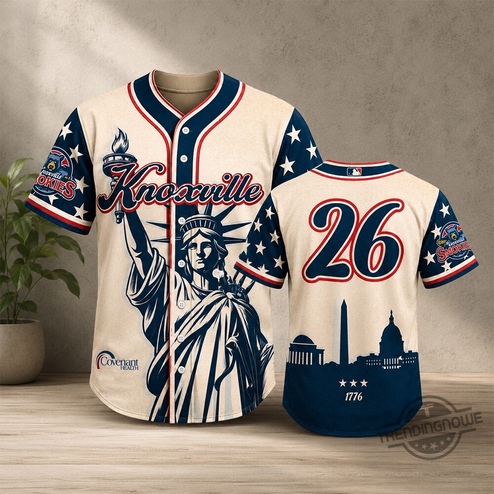 Knoxville Smokies USA 250th Anniversary Baseball Jersey Shirt 7 Knoxville Smokies USA 250th Anniversary Baseball Jersey Shirt