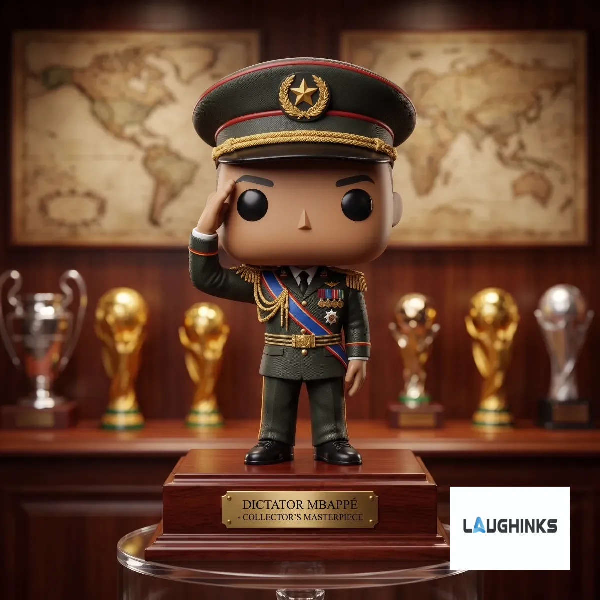Dictator Mbappé Funko Pop Style Parody Collectible 3D Resin Figure 6 Dictator Mbappé Funko Pop Style Parody Collectible 3D Resin Figure