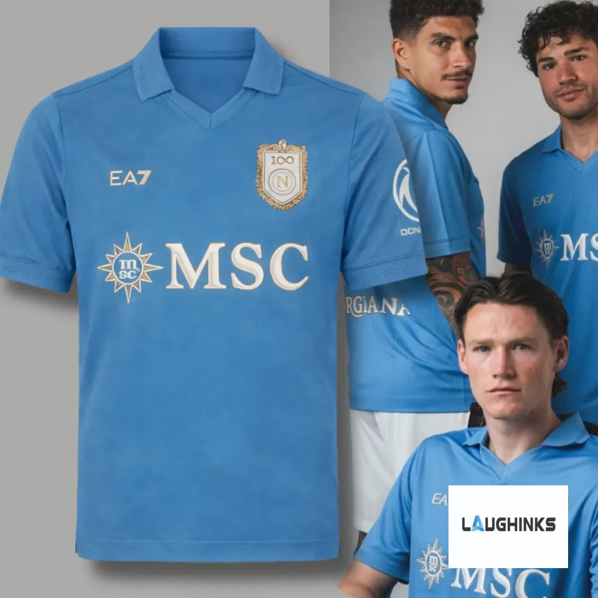 SSC Napoli Home 2026 2027 Centenary Blue AOP Replica V-neck Polo Football Jersey Shirt 4 SSC Napoli Home 2026 2027 Centenary Blue AOP Replica V-neck Polo Football Jersey Shirt