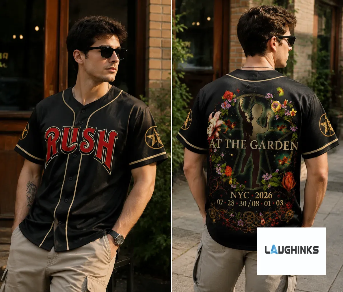 New York RUSH Fifty Something Tour 2026 Baseball Jersey Shirt Choose Black or White Version 4 New York RUSH Fifty Something Tour 2026 Baseball Jersey Shirt Choose Black or White Version