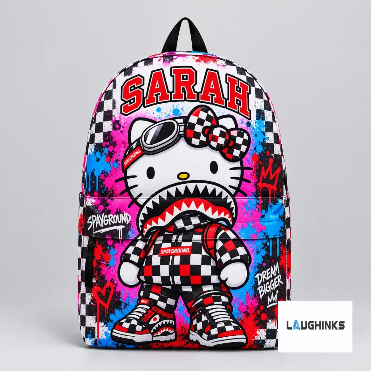 Personalized Name Hello Kitty Sprayground AOP Backpack 4 Personalized Name Hello Kitty Sprayground AOP Backpack