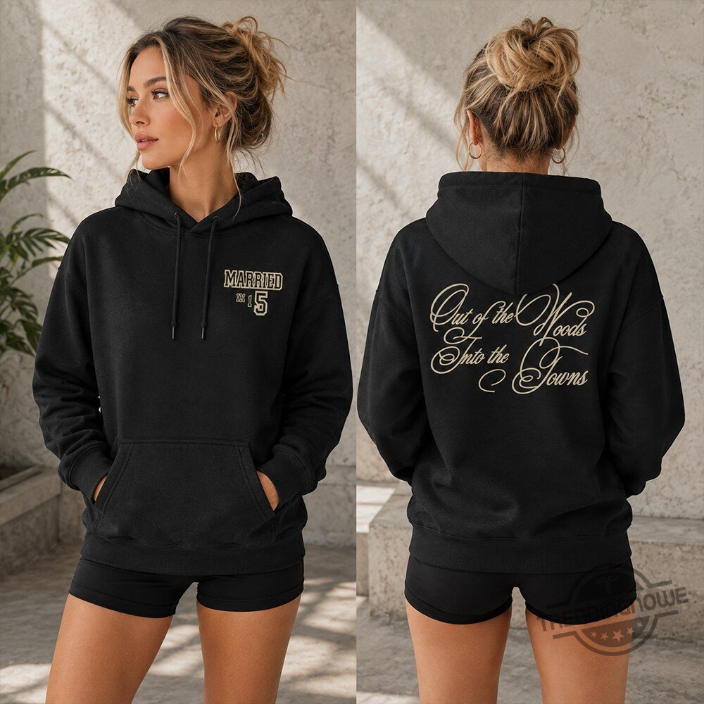 KAT And Jordyn Woods Out Of The Woods Into the Towns Married Wedding Hoodie KAT & Jordyn Woods "Out Of The Woods" Married Wedding Cotton Hoodie – image 2 of 3