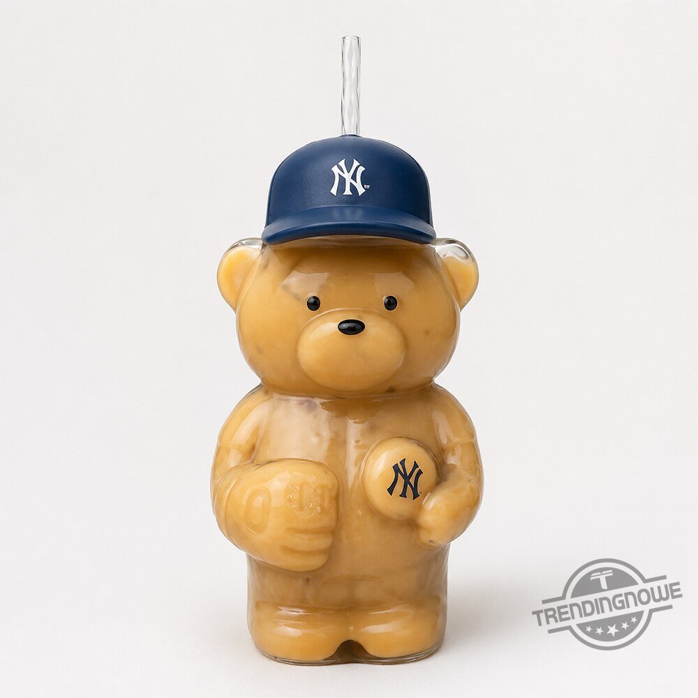 New York Yankees Bear Glass Tumbler With Cap 2026 10 New York Yankees Bear Glass Tumbler With Cap 2026