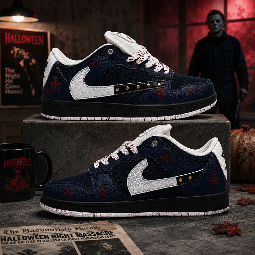 Travis Scott X Michael Myers Slashers Halloween Bloody Sneakers Shoes 8 Travis Scott X Michael Myers Slashers Halloween Bloody Sneakers Shoes