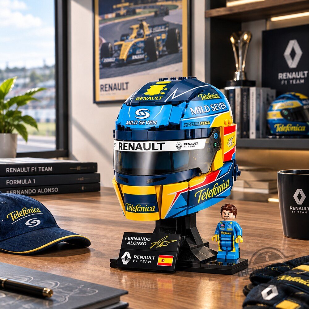 LEGO Renault F1 Fernando Alonso Helmet 43024 Building Brick Set 8 LEGO Renault F1 Fernando Alonso Helmet 43024 Building Brick Set