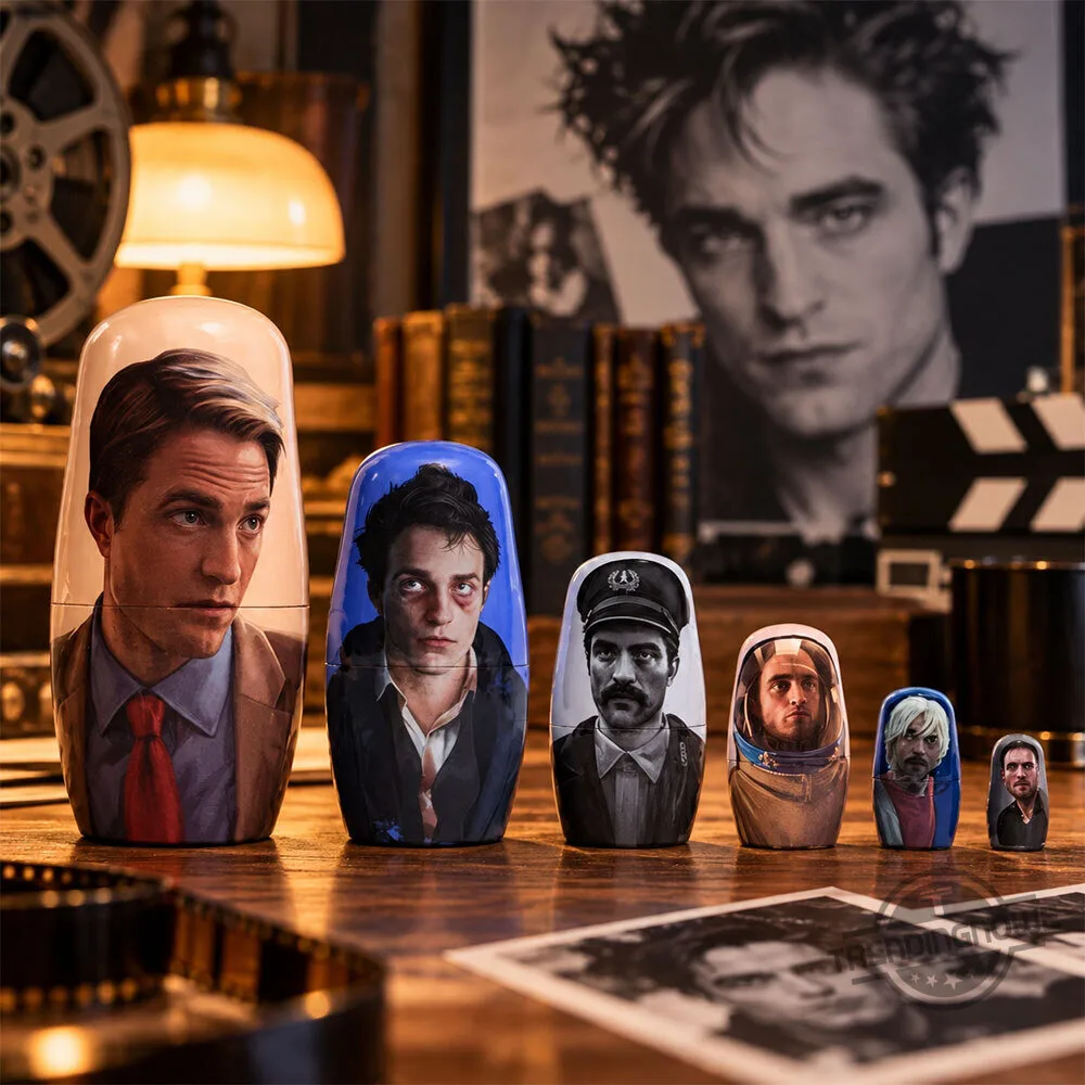 "Discover Trendy Gifts: Dennis Rodman Shirt to Taco Bell Plush" 5 Robert Pattinson Nesting Dolls
