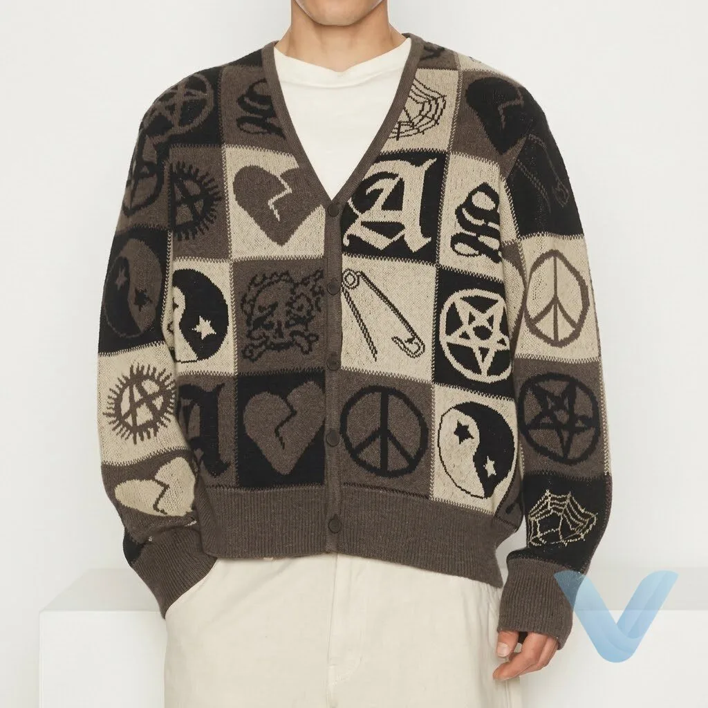 The Young and the Restless Daniel Romalotti Michael Graziadei AllSaints Barker Cardigan sweater in Taupe Brown and Black 9 The Young and the Restless Daniel Romalotti Michael Graziadei AllSaints Barker Cardigan in Taupe Brown and Black