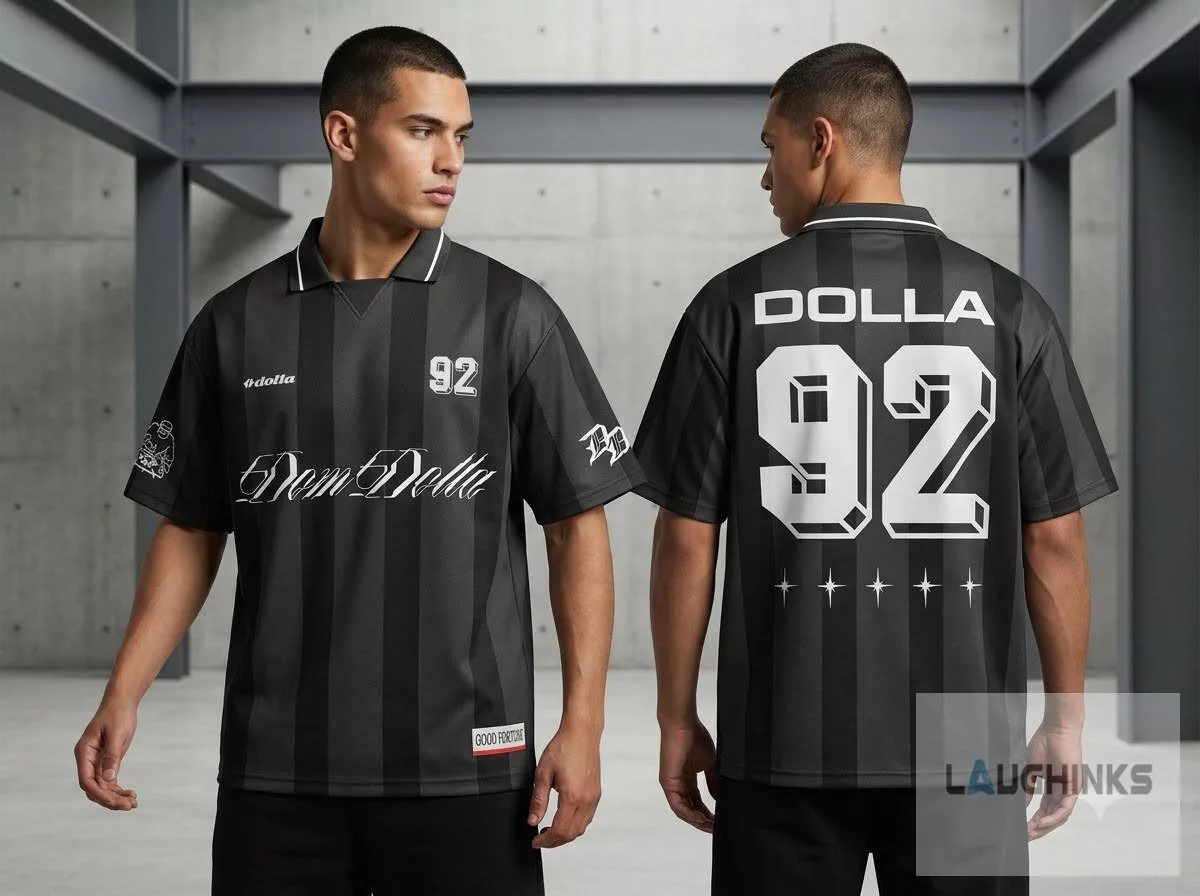 Black and grey striped Dom Dolla 92 Jersey Merch 2026 3 Black and grey striped Dom Dolla 92 Jersey Merch 2026