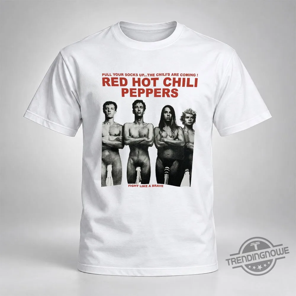 "Top 5 Must-Have Fashion Picks and Collectibles for Pop Culture Fans" 4 Vintage Red Hot Chili Peppers Fight Like A Brave Socks Photo Shirt