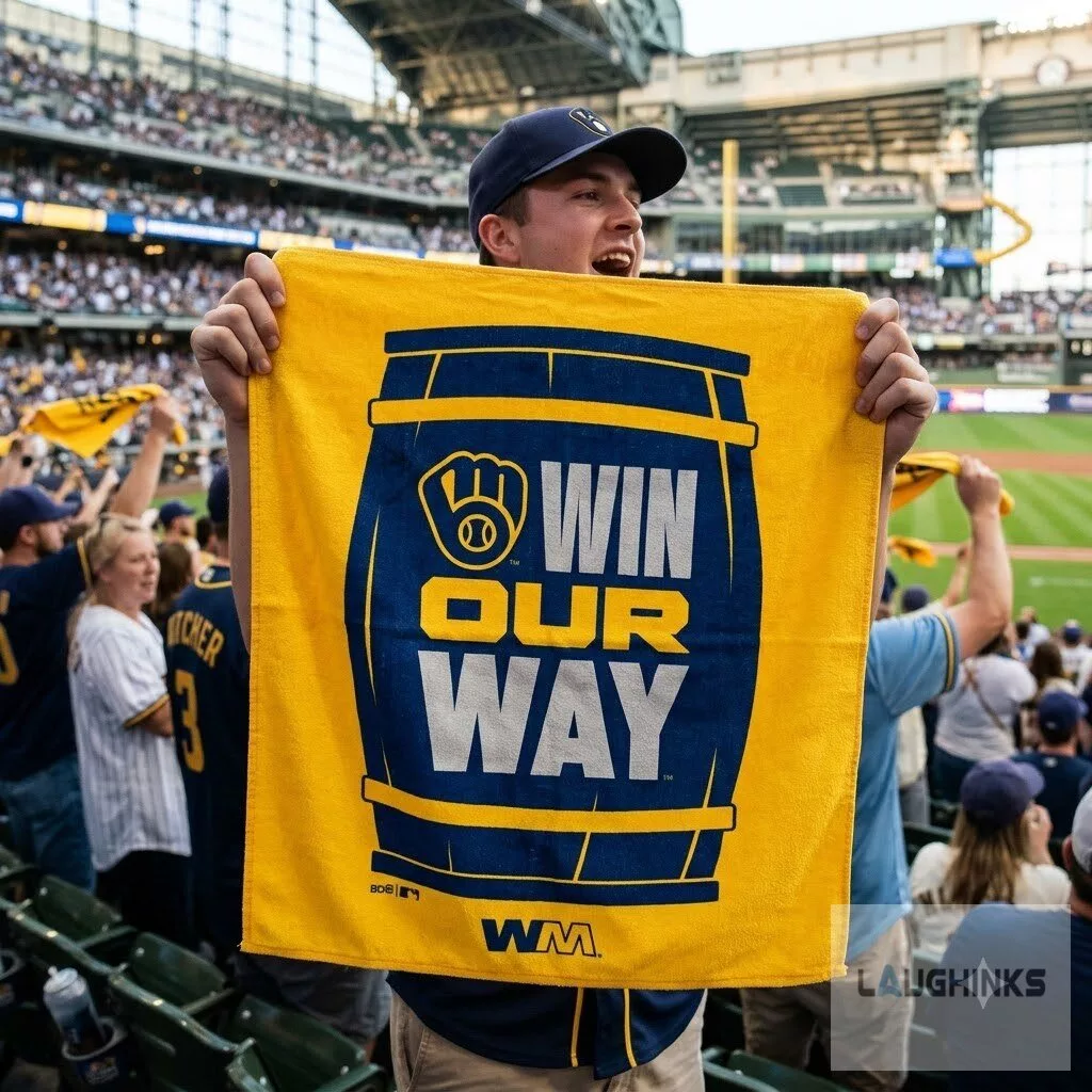 Milwaukee Brewers Game 2 October 4 2026 Win Our Way Chourio Walkoff Rally Towel 4 Milwaukee Brewers Game 2 October 4 2026 Win Our Way Chourio Walkoff Rally Towel